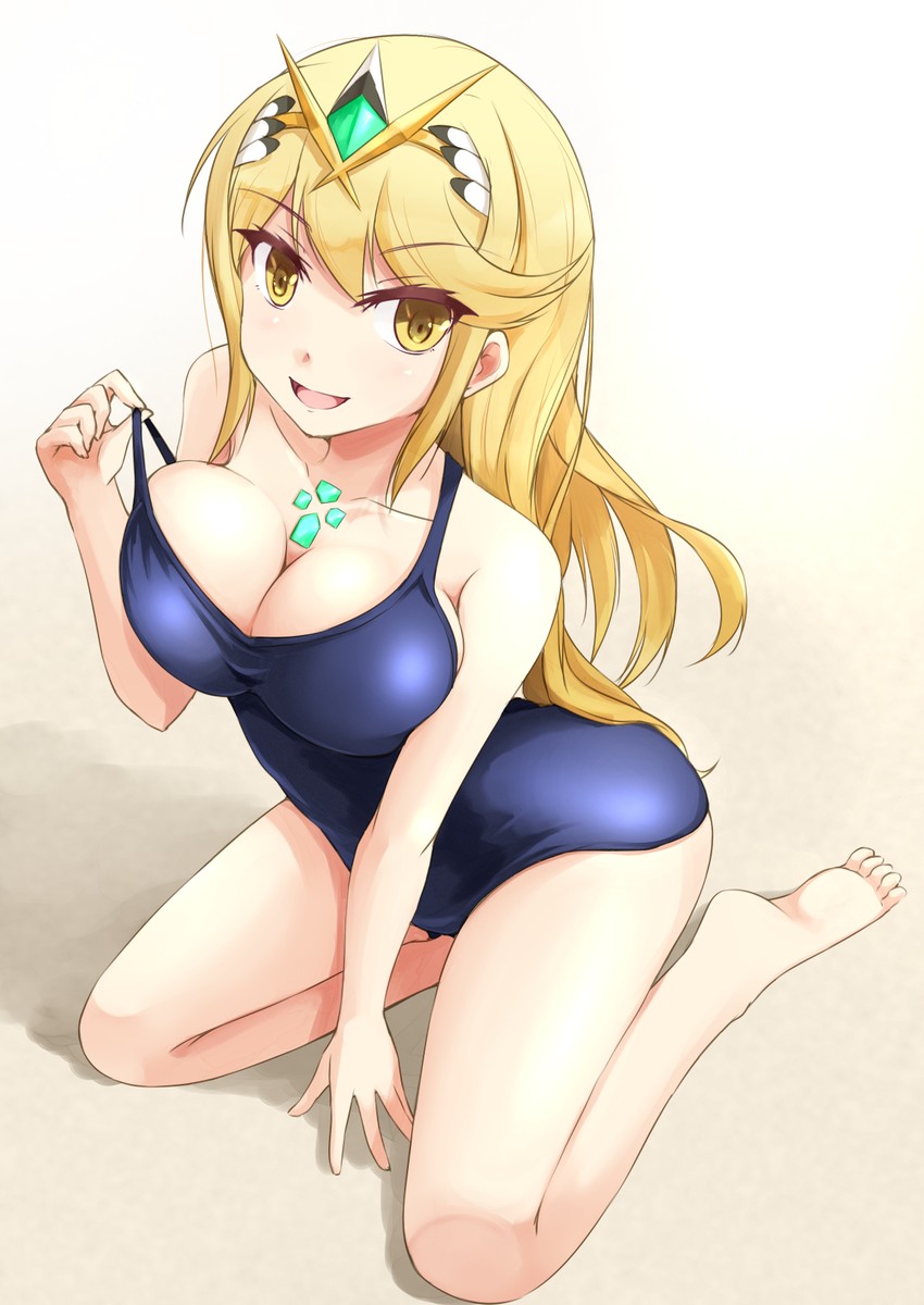 mythra (xenoblade chronicles and 1 more) drawn by kuro_(be_ok)