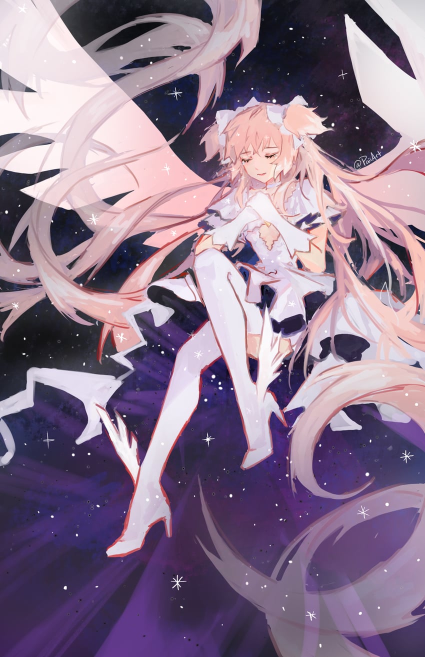 kaname madoka and ultimate madoka (mahou shoujo madoka magica) drawn by paiiart