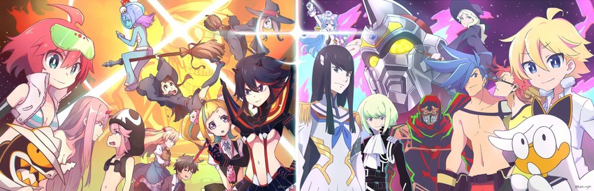 matoi ryuuko, kiryuuin satsuki, zero two, kagari atsuko, lio fotia, and 17 more (kill la kill and 13 more) drawn by kukie-nyan