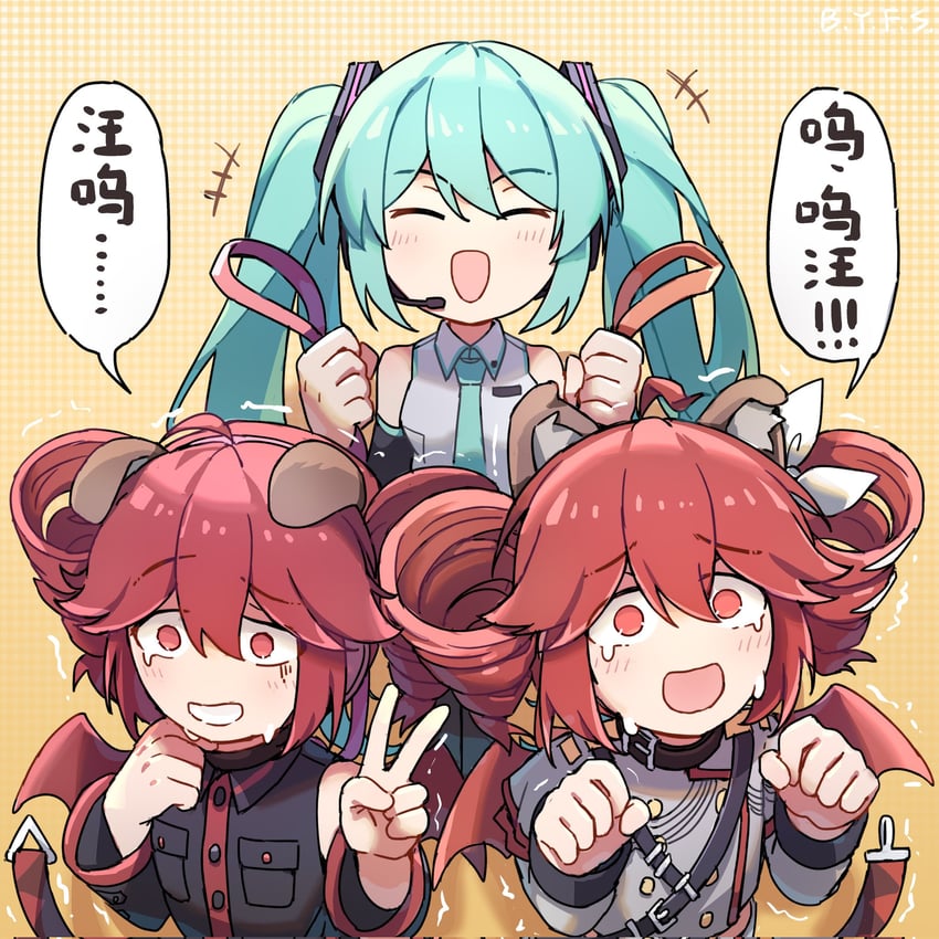 hatsune miku and kasane teto (vocaloid and 2 more) drawn by frontiersun