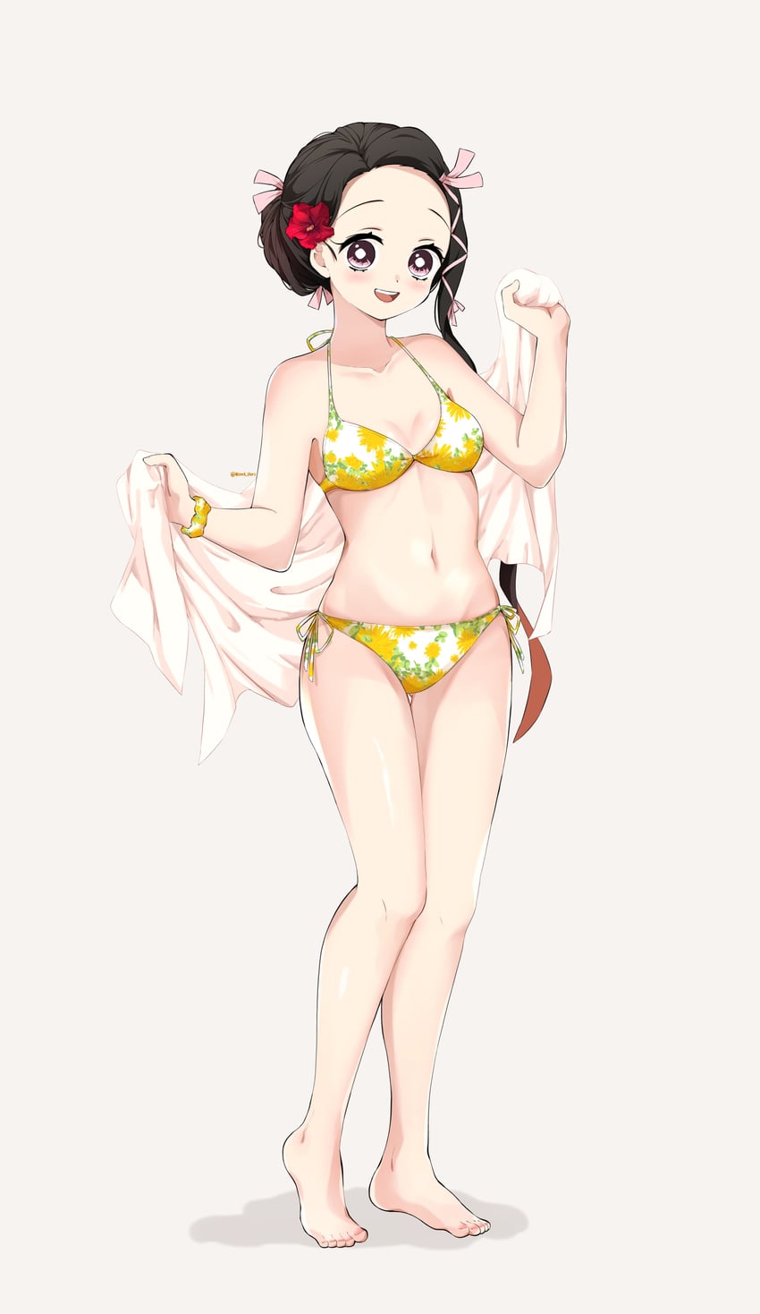 kamado nezuko (kimetsu no yaiba) drawn by pori_(kmt_pori)