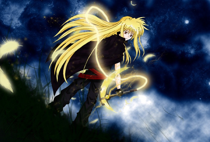 fate testarossa and bardiche (lyrical nanoha and 1 more)