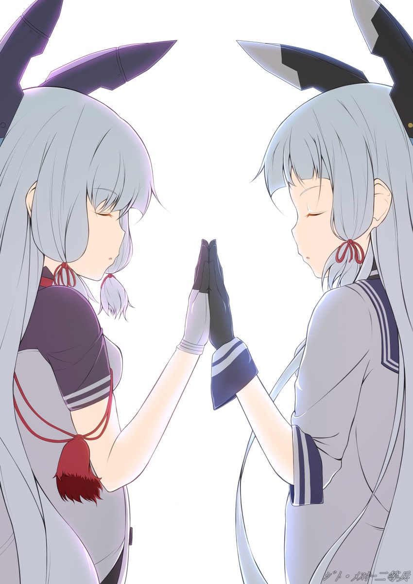 murakumo and murakumo kai ni (kantai collection) drawn by jito_mesuki_nitouhei