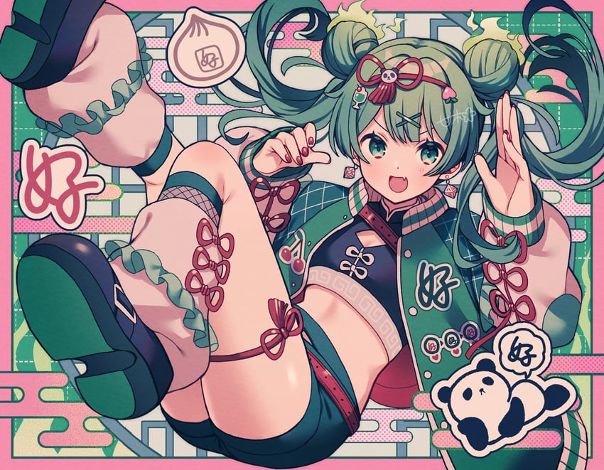 hatsune miku (vocaloid and 1 more) drawn by amagi_hana