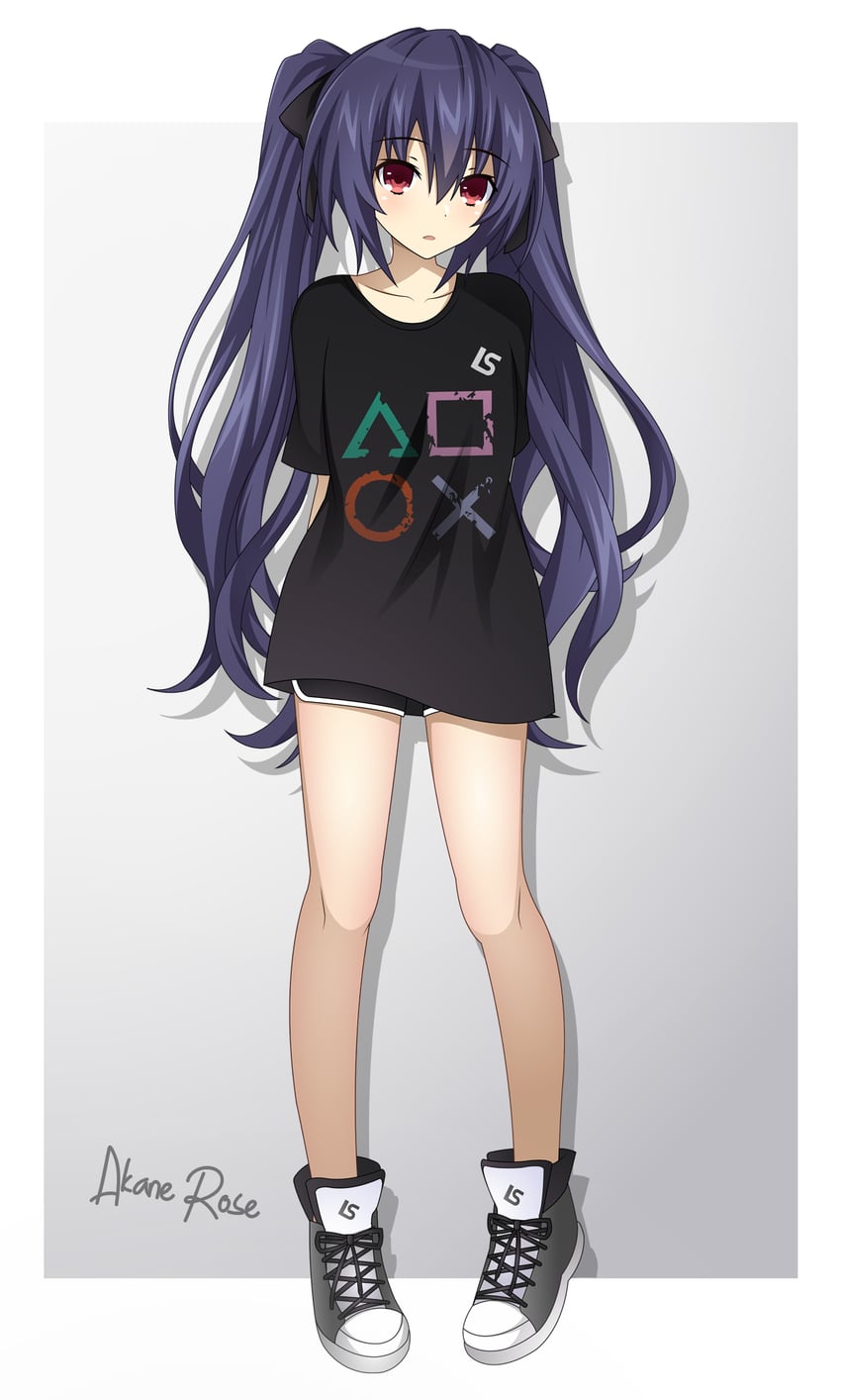 noire (neptune and 1 more) drawn by akane_rose