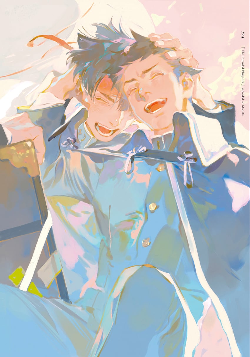 ryunosuke naruhodo and kazuma asogi (ace attorney and 1 more) drawn by rei_(sanbonzakura)