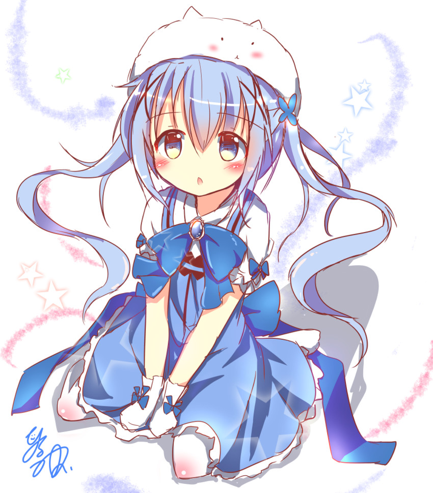 kafuu chino and tippy (gochuumon wa usagi desu ka?) drawn by hinata_yuu_(atelierhinata)