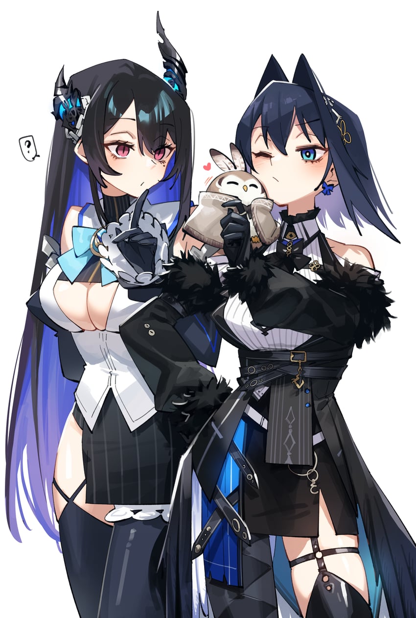 ouro kronii, nanashi mumei, and nerissa ravencroft (hololive and 1 more) drawn by adarin