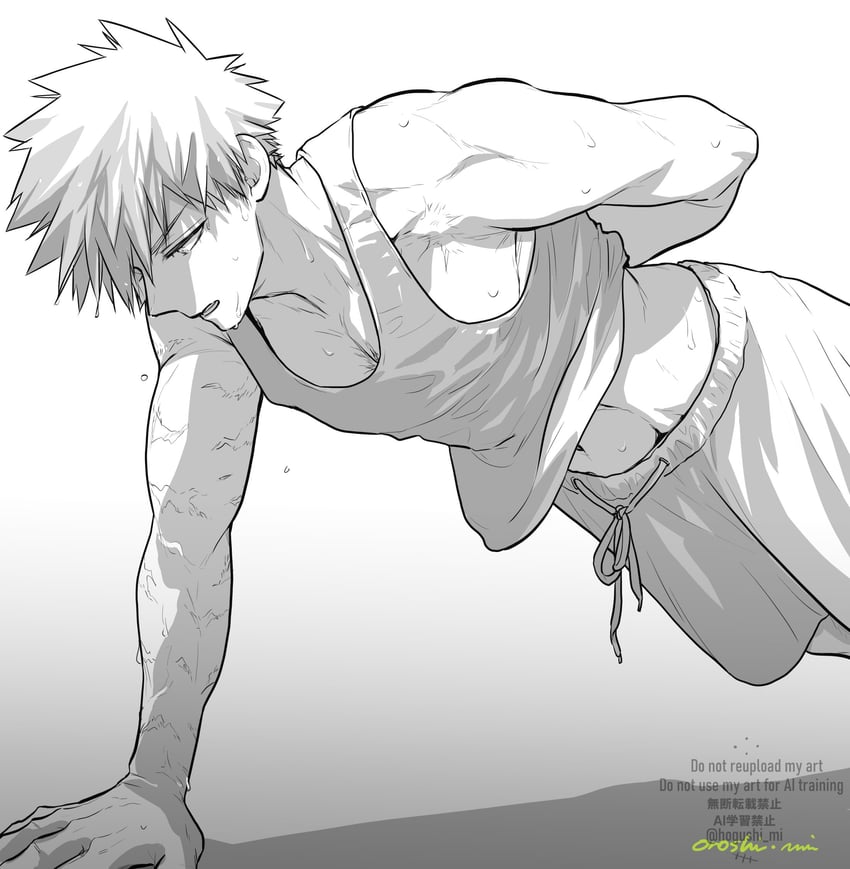 bakugou katsuki (boku no hero academia) drawn by oroshi_mi