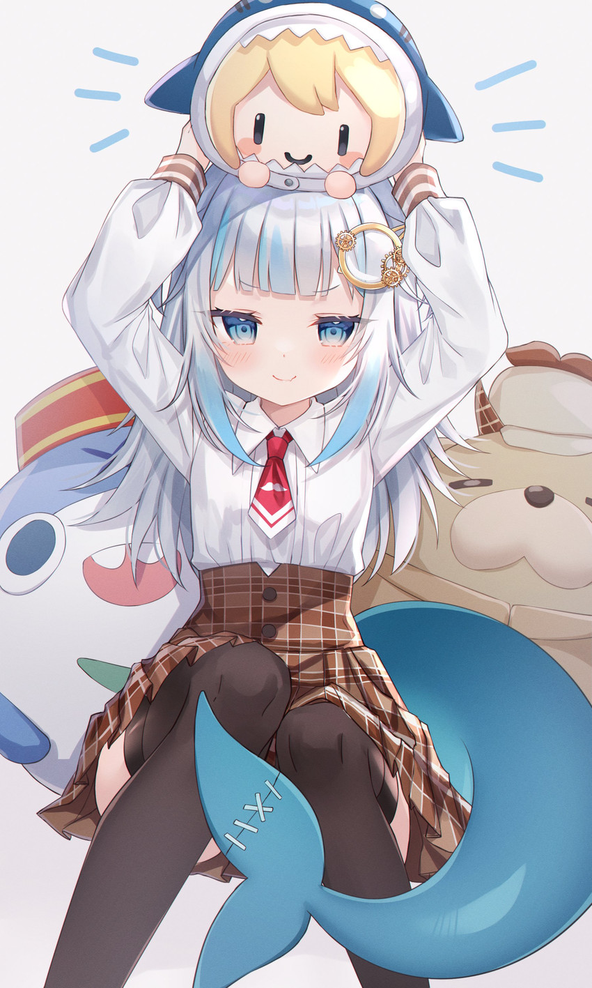 gawr gura, watson amelia, bloop, bubba, and smol ame (hololive and 1 more) drawn by shouu-kun