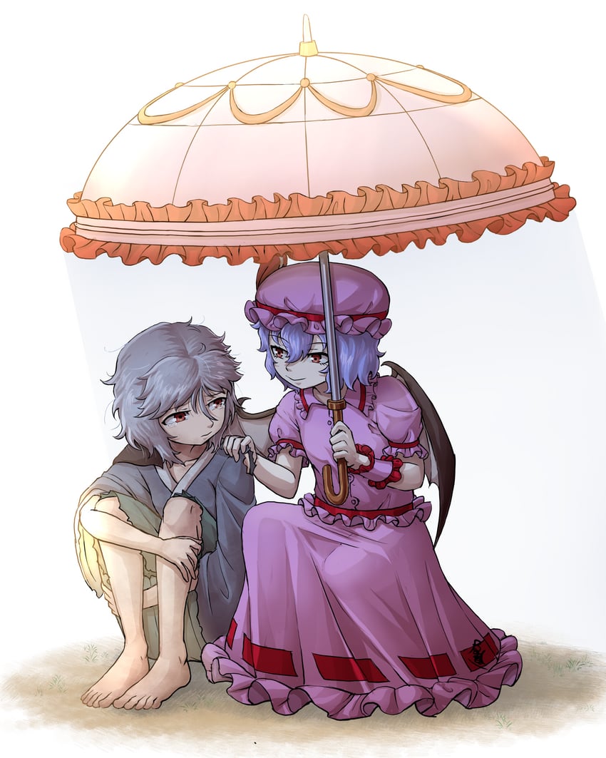 remilia scarlet and izayoi sakuya (touhou) drawn by buhbuhbored