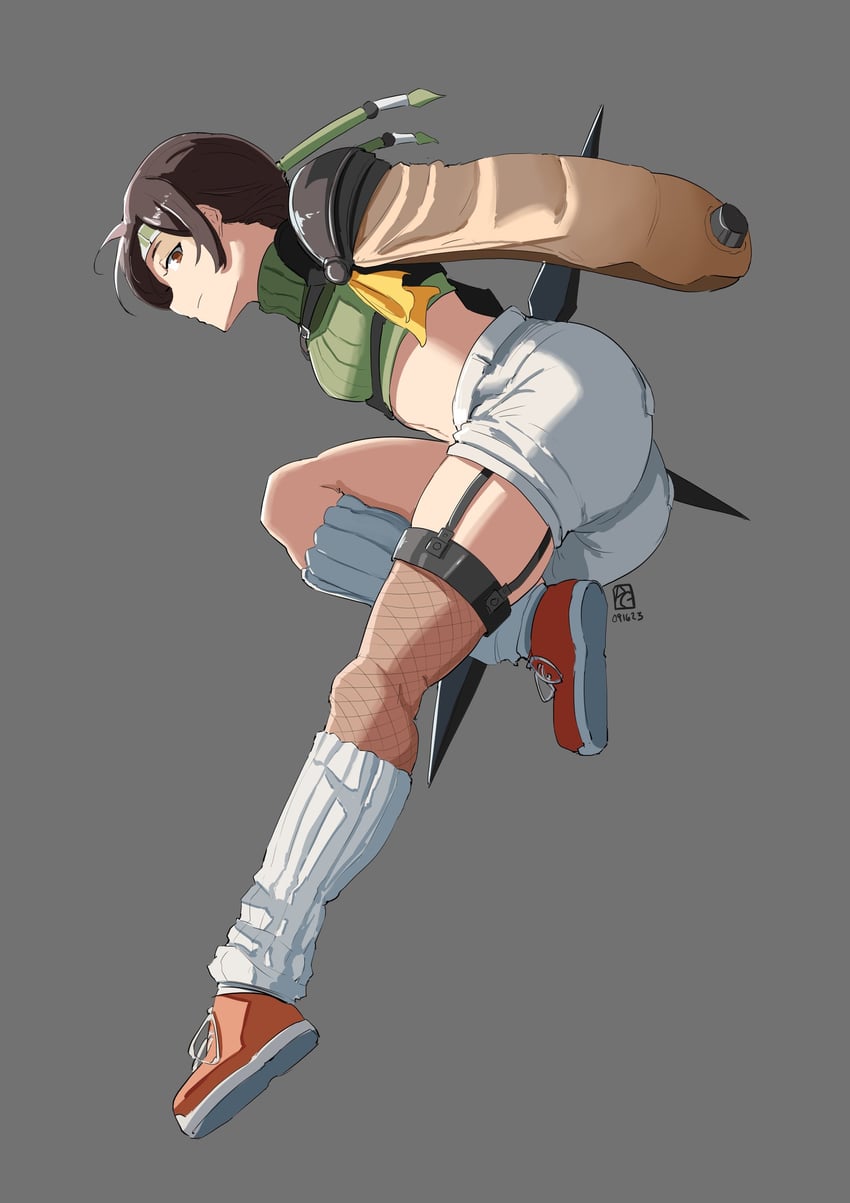 yuffie kisaragi (final fantasy and 2 more) drawn by automatic_giraffe