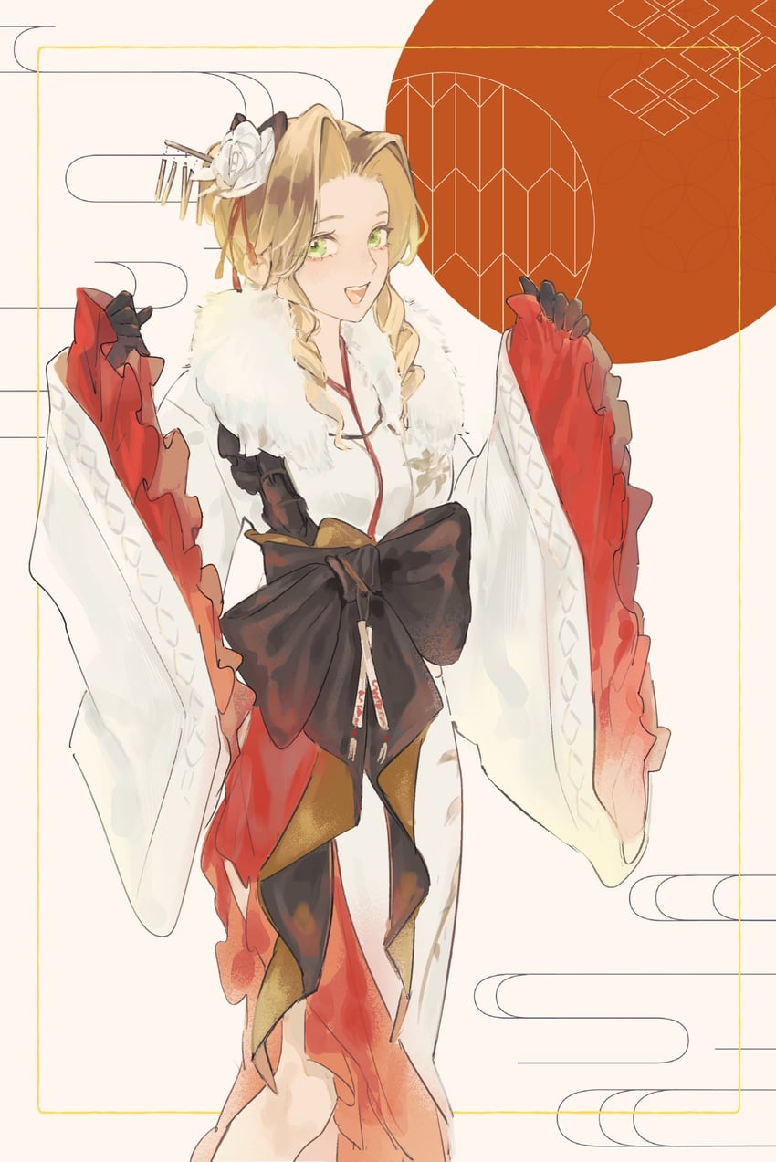 aerith gainsborough (final fantasy and 2 more) drawn by gura_62