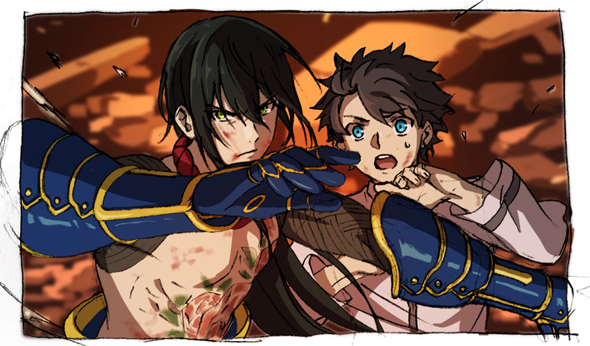fujimaru ritsuka and yan qing (fate and 1 more) drawn by mi_(pic52pic)