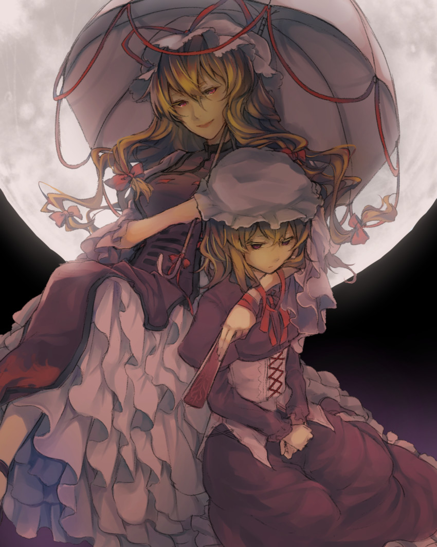 yakumo yukari and maribel hearn (touhou) drawn by gensou_aporo