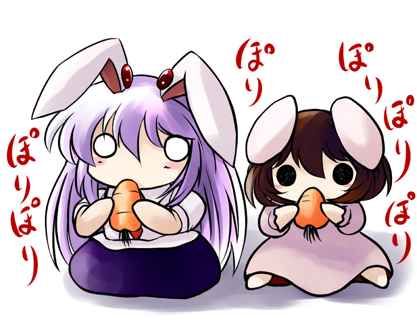 reisen udongein inaba and inaba tewi (touhou) drawn by yume_shokunin