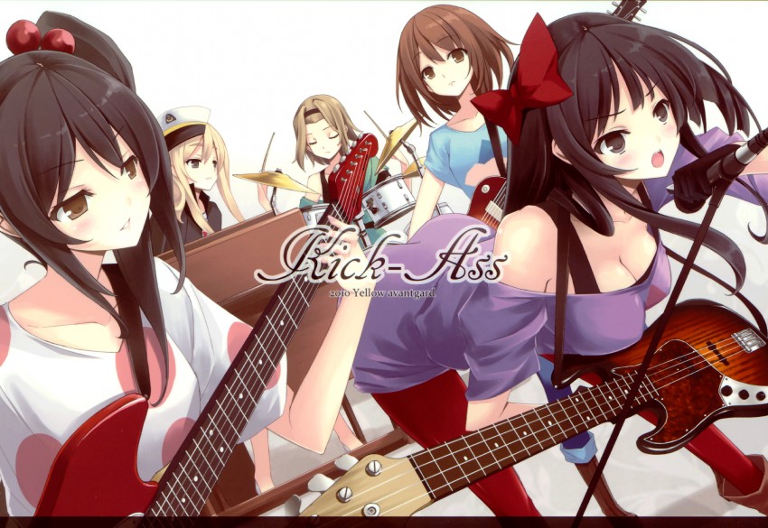 akiyama mio, nakano azusa, hirasawa yui, tainaka ritsu, and kotobuki tsumugi (k-on!) drawn by mikoto_akemi