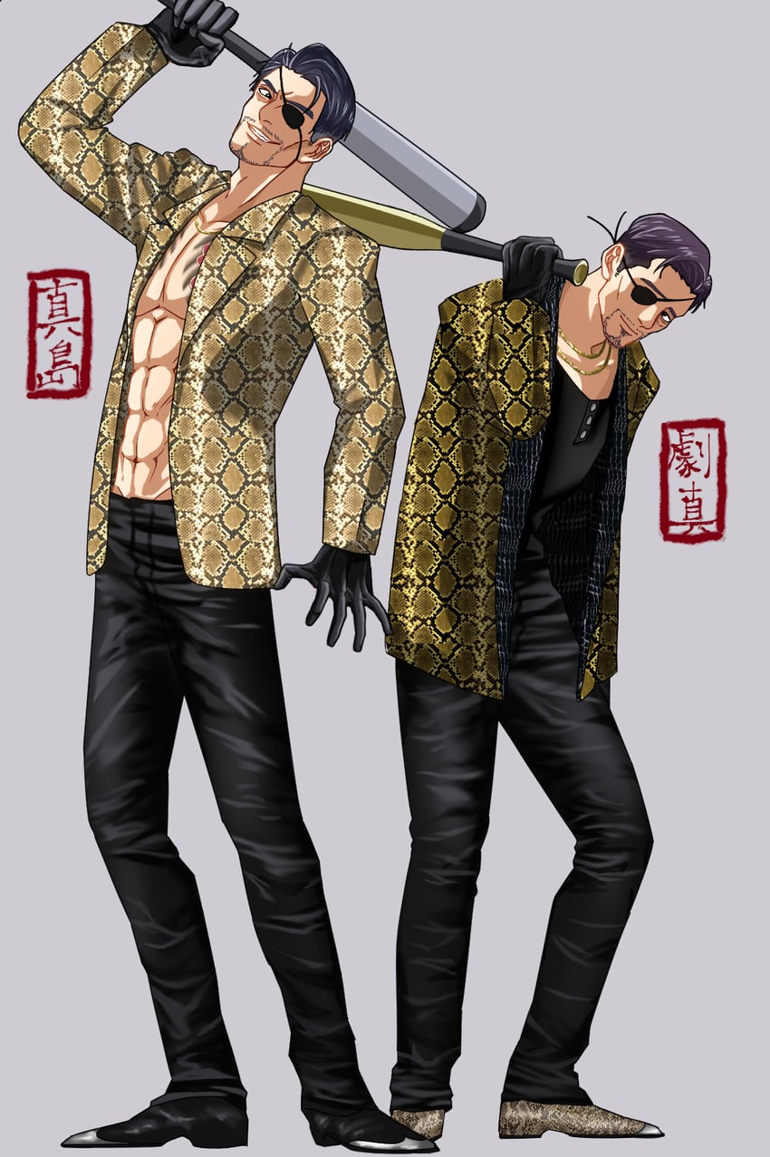 majima goro (ryuu ga gotoku 1 and 1 more) drawn by 1950707aika