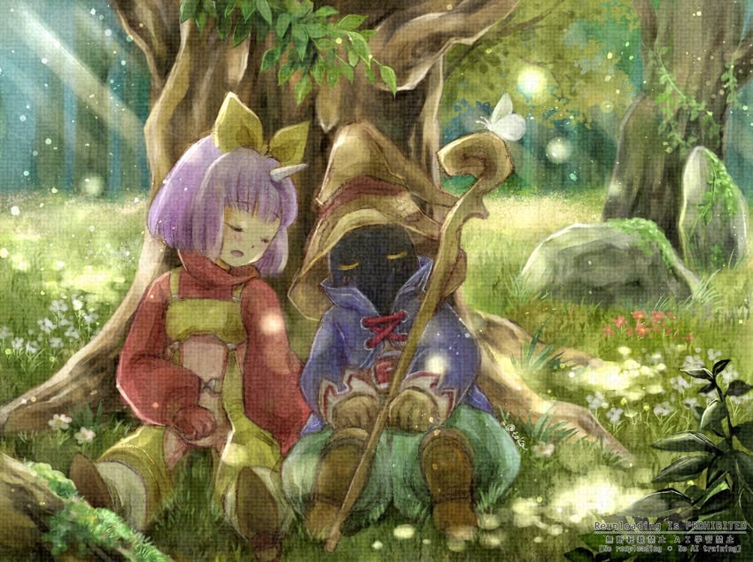 black mage, vivi ornitier, and eiko carol (final fantasy and 1 more) drawn by quichi_91