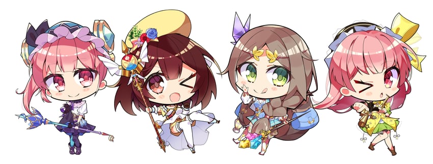 sophie neuenmuller, firis mistlud, suelle malen, and lydie malen (atelier and 3 more) drawn by applepie_1201
