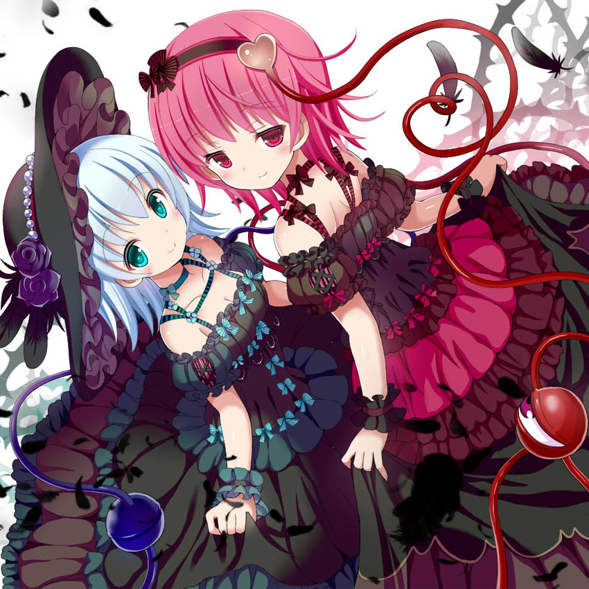 komeiji koishi and komeiji satori (touhou) drawn by givuchoko