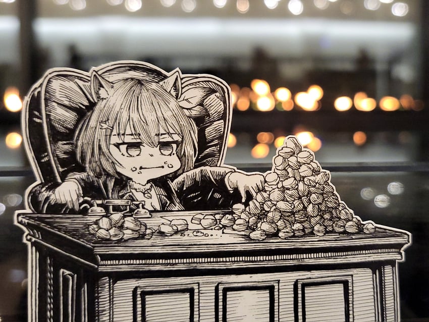 ayunda risu and tony montana (hololive and 2 more) drawn by jqhnharqld