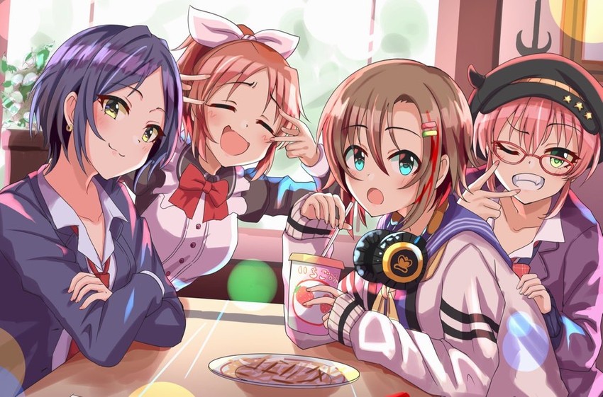 jougasaki mika, hayami kanade, abe nana, and tada riina (idolmaster and 1 more) drawn by haruki_(haruki678)