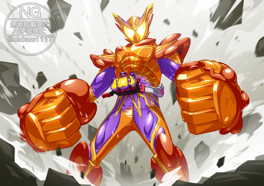 kamen rider gavv and kamen rider gavv over mode (kamen rider and 1 more) drawn by otokamu