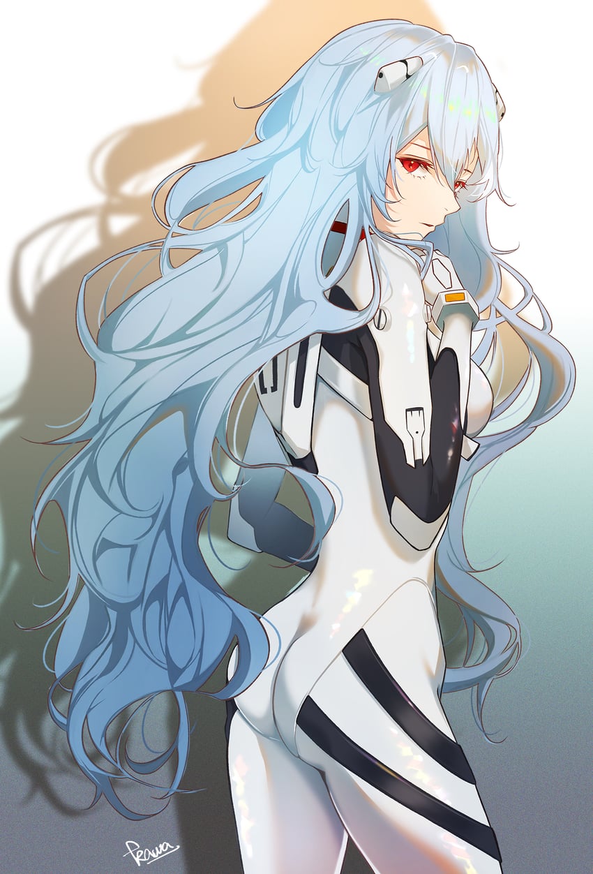 ayanami rei (neon genesis evangelion and 2 more) drawn by kawausoman