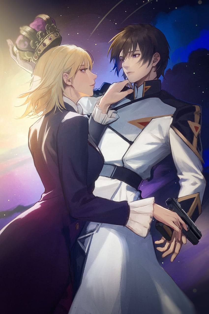 cagalli yula athha and kira yamato (gundam and 3 more) drawn by bai_rui