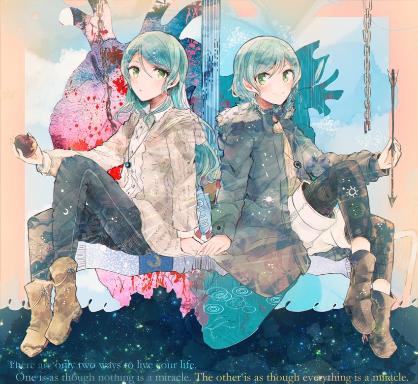 hikawa sayo and hikawa hina (bang dream!) drawn by itomugi-kun