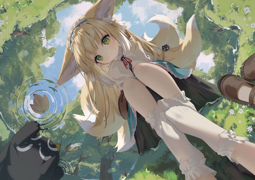 suzuran and luo xiaohei (arknights and 1 more) drawn by bingchuan_xian_yu_huang