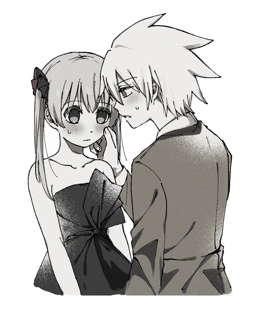 maka albarn and soul evans (soul eater) drawn by moka_533