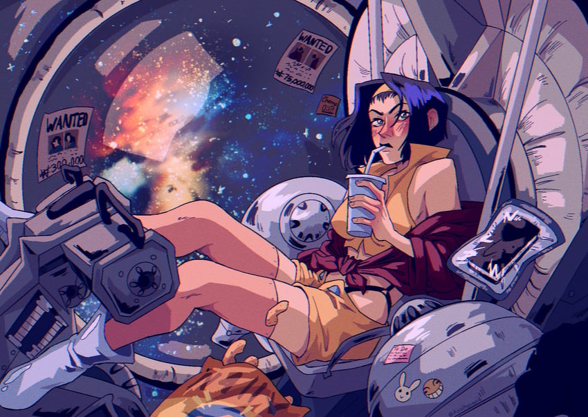 faye valentine (cowboy bebop and 1 more) drawn by asaltysquid