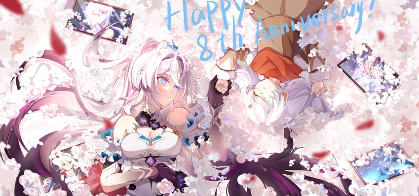kiana kaslana, fu hua, bronya zaychik, and murata himeko (honkai and 1 more) drawn by lubeludlk