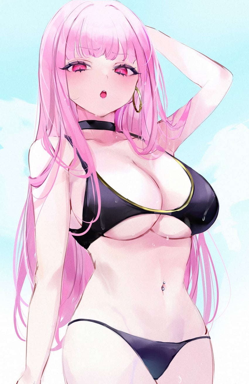 mori calliope (hololive and 1 more) drawn by mile_(off8mile)