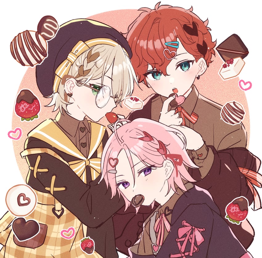 amagi hiiro, shiratori aira, and oukawa kohaku (ensemble stars!) drawn by shisokonbu