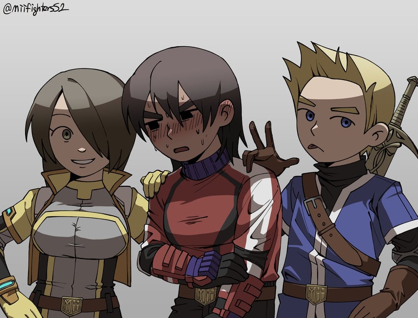 mii, mii gunner, mii brawler, and mii swordfighter (super smash bros.) drawn by miifighterss2