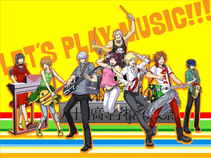 narukami yu, shirogane naoto, satonaka chie, kujikawa rise, amagi yukiko, and 3 more (persona and 1 more) drawn by kzhr