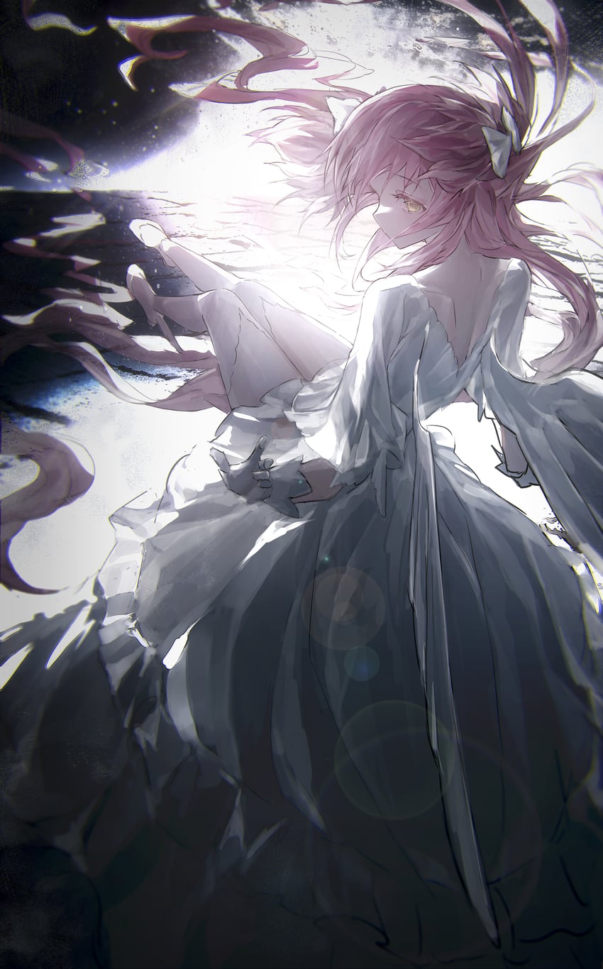 kaname madoka and ultimate madoka (mahou shoujo madoka magica) drawn by zadun