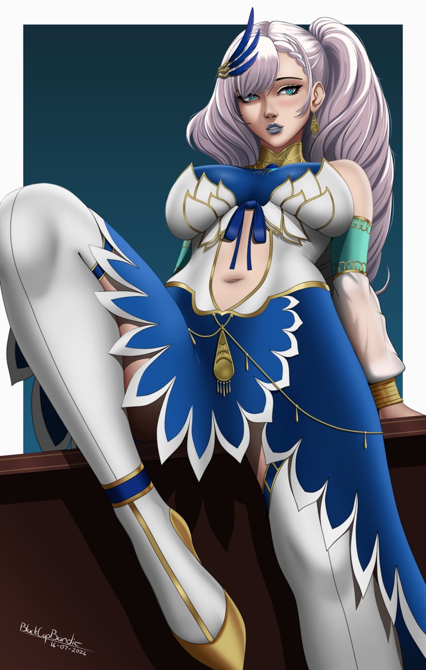 pavolia reine (hololive and 1 more) drawn by blackcapbandit