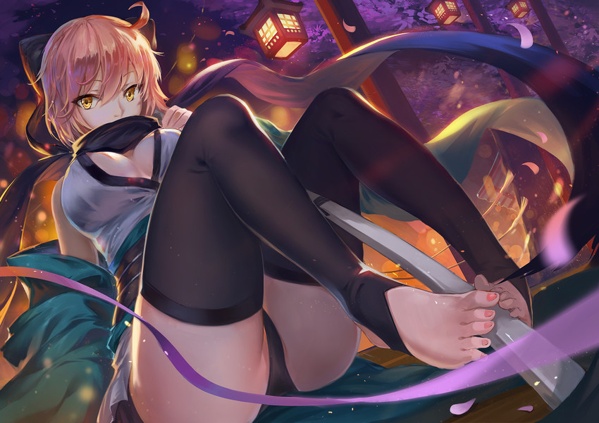 okita souji (fate and 1 more) drawn by karasu_kame_ex