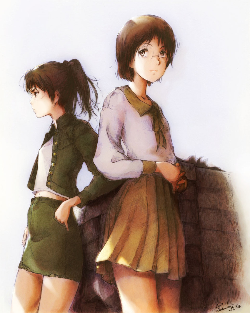 amasawa yuuko and okonogi yuuko (dennou coil) drawn by shiika_sadamasa