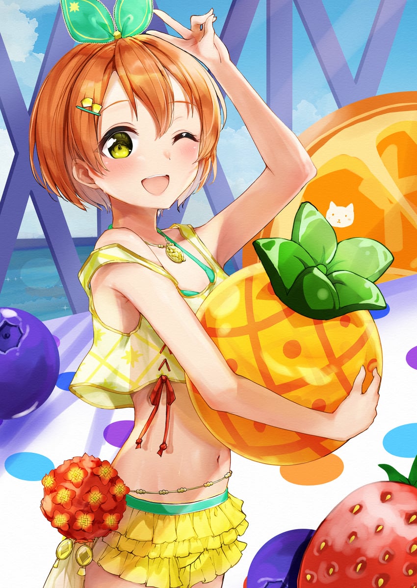 hoshizora rin (love live! and 1 more) drawn by yoshinone