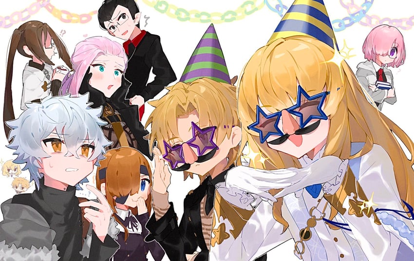 mash kyrielight, yu mei-ren, kadoc zemlupus, kirschtaria wodime, daybit sem void, and 4 more (fate and 1 more) drawn by takumi_(hkhkgohan)