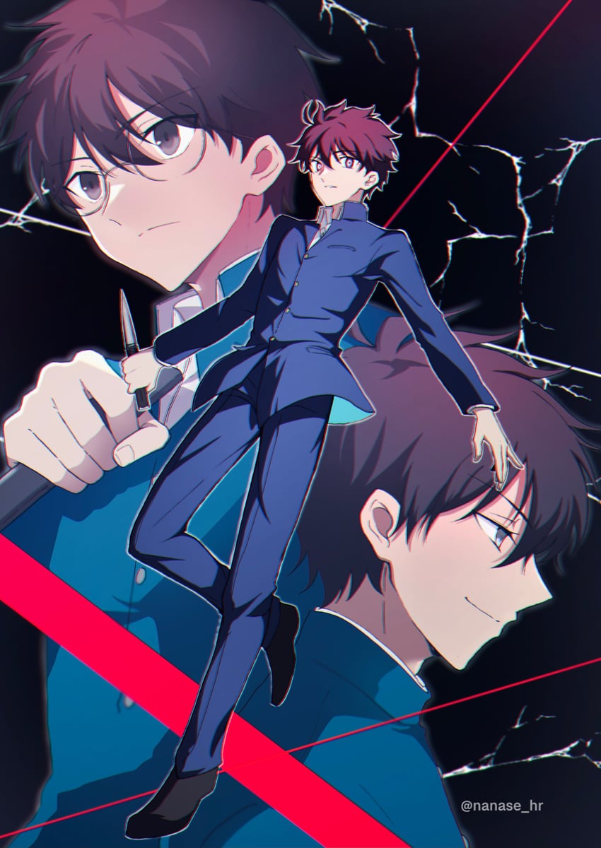 tohno shiki and nanaya shiki (tsukihime and 1 more) drawn by nanase_hr