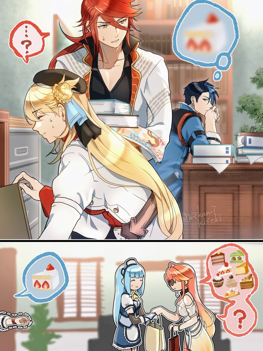 agnes claudel, van arkride, aaron wei, judith lanster, and risette twinings (eiyuu densetsu and 2 more) drawn by mikamikiseki