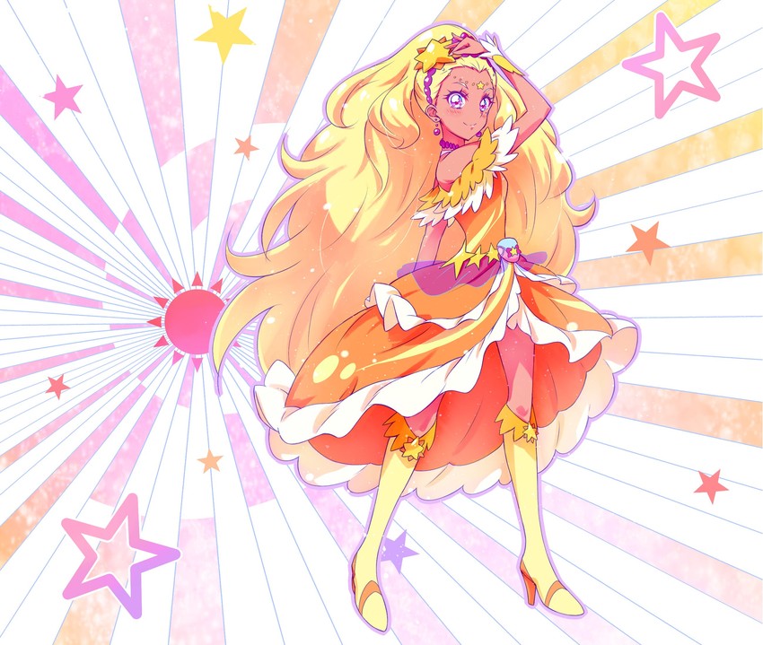 amamiya elena and cure soleil (precure and 1 more) drawn by kyoutsuugengo