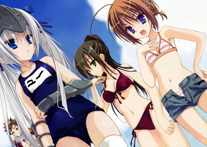 eucliwood hellscythe, haruna, seraphim, and orito (kore wa zombie desu ka?) drawn by kobuichi and muririn