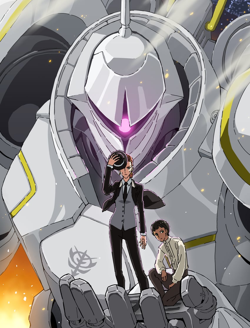 kycilia zabi, gyan, and atharv (gundam and 1 more) drawn by uemukai_dai